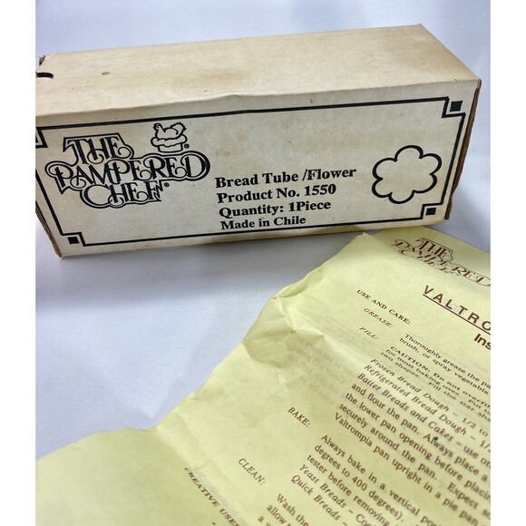 THE PAMPERED CHEF Valtrompia Bread Tube Flower #1550 Holiday Baking Kitchen - Picture 4 of 9